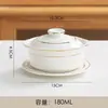 Olla para Sopa de Nido de Pájaro Olla de Cerámica para Sopa Baño María con Tapa Tazón para Huevos al Vapor Postre Saludable Bocadillos Shaxian Olla de Barro para Estofado Revestimiento Interior Creativo