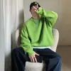 Suéter de punto a rayas y bloques de color con cuello redondo de moda para hombre, nuevo top de punto casual versátil para otoño e invierno 2023, moderno