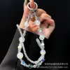 Corrente Criativa para Celular Lanyard Corrente para Capa de Celular Corrente Pendente Estilo Ins Contas DIY Feito à Mão Pingente Curto de Cristal Atacado