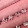 8mm Nuevo Zircón Tallado Corte Rosa Diamante Multicolor Destello Hélice Oreja Titanio Acero Clavo Coclear Gratis para Bañarse