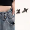 Botón de Ajuste a la Cintura Estilo Coreano, Accesorio Ajustable para Jeans sin Perforación, Herramienta de Ajuste de Cintura de Alta Gama, Accesorio de Ropa con Pin Ajustable