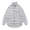 Camisa a Cuadros Estilo Chanel Manga Larga para Hombre Marca de Moda Urbana Suelta con Solapa Otoño Chaqueta Cárdigan