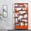 Prateleira de Exibição em Madeira Maciça em Novo Estilo Chinês, Armário Multifuncional para Exibição e Armazenamento de Chá, Armário de Vinho, Peça Decorativa, Estante Divisória para Sala de Estar