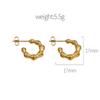 Pendientes de Acero Inoxidable con Forma de C Retro de Moda Francesa Ins para Mujer Pendientes Geométricos Iguales de Celebridad de Internet Venta al por Mayor