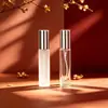 Botella de Spray Transparente Redonda de Fondo Grueso de 5 ml para Perfume, Botella Pequeña de Spray de Arena Blanca, Botella de Vidrio para Rellenar Perfume