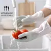 Luvas de limpeza doméstica, luvas de lavar louça, luvas de lavar cozinha, luvas de limpeza doméstica femininas impermeáveis de cor degradê curta.