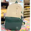 Mochila de Diseño Único con Bloques de Color para Mujer, Estilo Coreano para Estudiantes de Secundaria y Preparatoria, Mochila Casual Japonesa de Gran Capacidad