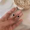 Pendientes de perlas estilo francés Dongju Sweet Niche para mujer, 2022, nuevos y modernos, estilo retro, con gotas cuadradas de aceite, decoración pequeña y exquisita