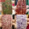 Cuentas sueltas de piedra natural de 3x6 mm, espaciadoras redondas, cuentas de ágata y amatista, para pulseras y collares, cuentas semiacabadas, venta al por mayor