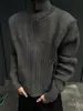 Suéter cárdigan grueso de otoño e invierno con cuello alto corto y doble cremallera, estilo Maillard, para hombre y mujer, chaqueta de primavera 2025