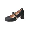 Zapatos Mary Jane para mujer, nueva colección 2023, tacones de plataforma gruesa estilo hada, zapatos pequeños de piel, zapatos planos para mujer, zapatos de noche, disponibles para dropshipping