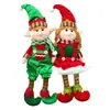 Boneco Elfo de Pernas Longas Sentado para o Natal Transfronteiriço Boneco Elfo Decoração de Natal Enfeites Decorações de Natal Atacado