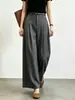 Pantalones de Pierna Ancha Chic de Alta Gama con Estilo Europeo de Moda Otoño Temprano 2026 Caída Pequeño Nicho Cintura Alta Forma de Pera Oculta Defectos Adelgazantes Pantalones Casuales