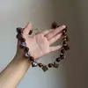 ¡Cuadros de Caramelo! Collar Cuadrado de Cuentas con Estampado de Leopardo Maillard para Mujer, Moderno Estilo Chica Caliente Tendencia Calle Personalizado