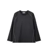 Sudadera Minimalista de Peso Pesado de Color Sólido Nueva Tendencia de Otoño Unisex Versátil Moderna de Gama Alta Cuello Redondo