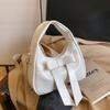 Bolso de Mujer de Diseño Exclusivo Estilo Occidental de Gama Alta Bolso de Axila Nuevo Primavera 2025 Bolso de Hombro con Lazo en Color de Contraste