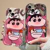 Funda de Teléfono Móvil Cocodrilo Shin-Chan Adecuada para Apple 17Promax Iphone15Plus Silicona Transparente 16 Dibujos Animados 14 Suave
