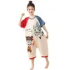 Pijama de una pieza para niños Verano Delgado Niñas Verano Algodón Puro Niños Grandes Niñas Una Pieza Manga Corta Nezha Nuevo Estilo 2025