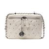 Bolso de Caja con Cadena Acolchado Estilo Tweed para Mujer 2025 Verano Nuevo Bolso de Mano de Moda Trendy Versátil Bandolera de Hombro