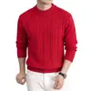 Comercio exterior dropshipping transfronterizo otoño e invierno 2026 suéter grueso de punto con cuello redondo ajuste casual holgado popular versátil tejido para hombre