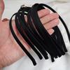 Material para tiara DIY feito à mão metal tecido tiara antiderrapante personalidade anel de cabelo preto acessórios joia de cabeça de borda fina 7mm