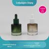 30ml marrom verde grosso fundo essência garrafa de vidro fosco em linha reta redonda grossa frasco conta-gotas solução solução sub-embalado garrafa de vidro