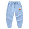 Calça longa de tornozelo estilo coreano para primavera e outono 2023, roupa externa para bebê, esportiva casual, algodão, neutra, calça de terry
