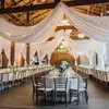 Arco de Boda Estilo Francés, Cortinas de Boda, Gasa de Malla, Decoración de Lugar de Fiesta de Boda al Aire Libre, Gasa Decorativa