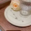 Joyería Transfronteriza Europea y Americana Moda y Exquisito Colgante Nicho Cadena Clavicular No Descolorante Oro de 18K Acero Titanio Accesorios de Collar para Mujer