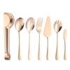Conjunto de Talheres de Aço Inoxidável Amazon 1010 com Colher de Servir, Garfo e Escumadeira para Serviço de Alimentação de Hotel, Estilo Ocidental