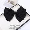 Cetim de seda oversized Bow Spring Clip Multi-Layer Hairpin Tri-Dimensional elegante de alto nível listrado acessórios de cabelo