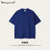 2025 Verão Marca Americana Tendência 260g Camiseta Cor Sólida Jovem Solta Lisa Camisa de Manga Curta Top Verão para Homens