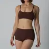 Sujetador de Algodón Corto de Algodón Amoniaco Sin Relleno Ropa Interior para Mujer Pantalones Cortos tipo Boxer de Algodón Conjunto de Ropa Interior Deportiva