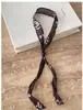 2025 Nuevo Collar de Bufanda de Seda con Flor en la Cintura Color Café para Mujer con Diseño Único, Cadena de Suéter Calentador de Cuello, Accesorio Simple y Elegante