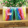 Paquete Económico tamaño pequeño Rojo Brillante Goma Tendón Precio por Paquete Color Caramelo Anillo para el Cabello Infantil No Golpea la Cabeza de Lana del Bebé Cuerda