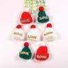 Hogar Juguetes Decoración Accesorios Pompones de Colores Accesorios para Gorros de Punto Creativos Navidad AMOR Mini Sombreros Pequeños