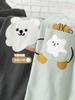 Ropa para Bebé Panda Kaka Ropa Infantil Camiseta de Manga Larga Falsa de Dos Piezas Atuendo de Otoño Ropa para Niños Bebés Camiseta Base Ropa Infantil
