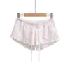 Moda Sexy de Verano 2026 Pantalones Cortos Calientes a Cuadros con Cordones de Cintura Baja Pantalones Deportivos Casuales