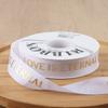 2.5cm Cinta Roscada Estampada en Caliente Flor Material de Embalaje para Flores DIY Florería Regalo Floral Cinta para Embalaje de Pastel al Mayoreo