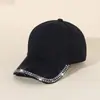 Gorra de Béisbol Transfronteriza para Mujer Moda de Verano Sombrero de Sol Versátil Versión Coreana Pedrería Sombrero de Primavera de Moda Venta al por Mayor