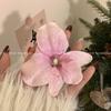 Início da primavera de 2024 Novo grampo de cabelo de flor artificial para mulheres com cabelo quebrado Artefato Orelha Grampo de cabelo Elegante Cabeça Flor Lateral Clipe de cabeça