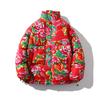 Abrigo Largo de Algodón de Invierno Abrigo Noreste Flor Grande Estilo Chino Hanfu para Hombre y Mujer Suelto Cálido a Prueba de Frío con Capucha Abrigo de Algodón Moderno