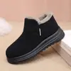 Estilo Novo de Inverno Veludo Plus Espessado Slip-on Mãe Sapatos de Algodão Quente Solado Macio Antiderrapante Confortável Botas de Neve para Mulheres Dropshipping
