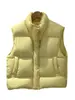 Popular Chaleco de Plumón de Pato Blanco al 90% con Cuello Alto para Mujer, Ropa de Abrigo para Otoño e Invierno 2026, Chaleco Cálido Casual Simple de Moda