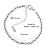 Pulsera simple de acero inoxidable nueva japonesa y coreana para hombres y mujeres, pulsera de cadena de cuentas de moda versátil para parejas, venta al por mayor