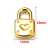 Aço inoxidável polido padrão de amor tamanho pequeno bloqueio acessórios de comércio exterior DIY colar saco cadeia pingente atacado
