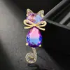 Broche de gatito con goteo de aceite de dibujos animados de estilo coreano transfronterizo para mujer, pines de nicho, ramillete de animal al por mayor para bricolaje, insignia creativa
