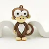 Llavero Colgante de Animal Lindo de Plástico Blando de Ojos Grandes Mono Elefante Animal Pequeño Accesorios para Bolsos Adornos Venta al por Mayor