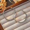 Pendientes de circonita microincrustada con baño de K blanco para mujer, populares en Internet, estilo viento frío, grandes, joyería transfronteriza exagerada europea y americana.