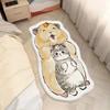 Tapete Imitação de Caxemira Gato de Desenho Animado Quarto Tapete de Chão Estilo Ins para Casa Menina Alienígena Cobertor de Cabeceira Tapete de Pelúcia Antiderrapante